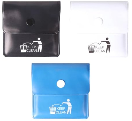 3PCS tragbarer Aschesammler, schnell zu öffnender Deckel, auslaufsichere PVC Taschenaschenbecher, Aschebeutel, Auto, Büro, Reisezubehör, auslaufsichere Aschebeutel
