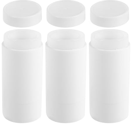 GRADENEVE Lot de 3 Tubes Vides Rechargeables pour Déodorant Solide en Bâton, Contenant Portable en As et Pp, pour Usage Quotidien et Voyage