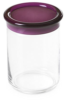 OMADA Barattolo in Plastica 1L, Contenitore Alto per Freschezza Alimenti | Ideale per Conservare Pasta, Biscotti, Sale, Caffè, Zucchero, 12x H15,5 cm, Collezione Trendy