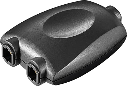 Goobay 10x 11921 Toslink Digital Audio Splitter 1 zu 2, schwarz, Toslink-Kupplung > 2X TOSLINK-Kupplung