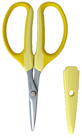 ARS ARS330HNY Signature Scissors with Blade Cap, Yellow, Straight Carbon
