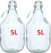 2x GLASBALLON GÄRBALLON GLASFLASCHE WEINBALLON BALLON 5L BÜGELVERSCHLUSS BDG5D