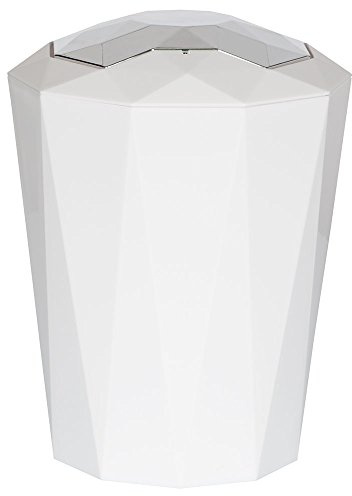 Spirella Design Kosmetikeimer Crystal mit Schwingdeckel 5 Liter (ØxH): 20,5 x 23 cm Weiss