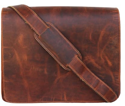 Jaald 40 Cm porte-documents sac de messager sac à bandoulière en cuir pour voyage d'affaires sac de messager pour hommes et femmes