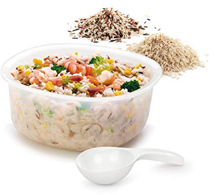 Tescoma 705018 Purity Microwave Cuoci Riso, Plastica, Bianco, Diametro 21 cm, Altezza 10.5 cm