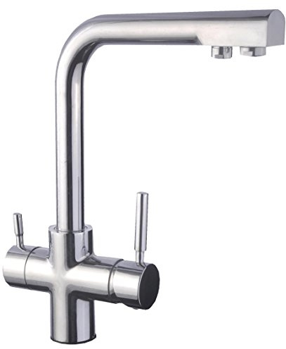 DP Griferia - Grifo de cocina de caño alto con sistema de osmosis, doble salida