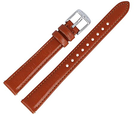 Fossil Uhrenarmband 14mm Leder Braun Silber - ES-3842 | LB-ES3842