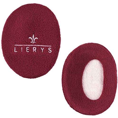 LIERYS Earbags Ohrenwärmer Damen Herren Fleece Gefüttert Schutz vor Wind Kälte Ohrenschützer 3 Größen Herbst Winter Bordeaux M