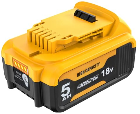 DCB184 18V 5.0Ah XR Lithium Ion Replacement Battery for Dewalt DCB200 Tools