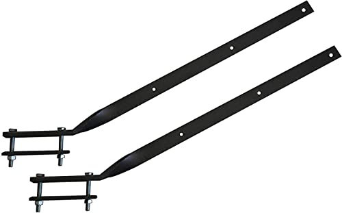 Generico Coppia Bracci per Stendibiancheria da balcone esterno, aste per ringhiera in ferro battuto pesante da 60CM, MADE IN ITALY