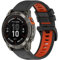 SeNool 26mm QuickFit Cinturino per Garmin Enduro 3/Fenix 8 51mm/Epix 2 Pro 51mm, Traspirant Silicona Cinturino per Garmin Fenix 7X Pro Solar/Fenix 7X/Fenix 6X GPS/Fenix 6X Pro - Grigio Arancione