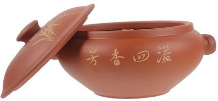 NAMOARLY Ceramic Steam Cooker Pot 3l Clay Cooking Pot for Chicken Soup and Stew Suitable for Home and Restaurant Use