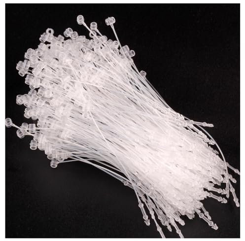 Yurosiay 1000 Stück Sicherheitsfäden für Etiketten Loop Pins Etiketten-Draht Keine Etikettierpistole Kunststoff Anhänger für Kleidung,Taschen, Preisschilder, Hängeetiketten