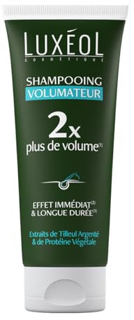 Luxéol - Shampoing Volumateur - Double le Volume des Cheveux(1) - Effet Immédiat(2) & Longue Durée(1) - Cliniquement Prouvé - Formule d'Origine Naturelle - Tilleul Argenté & Protéine Végétale - 200 ml