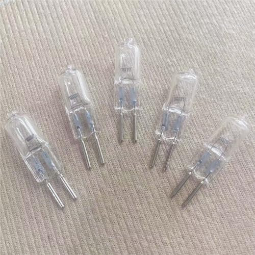 WYLIELAMSH Halogen-Glühlampe 5PCS Halogenlampe G6.35 Instrumente Drehmaschine Schleifer Bühne Glühbirne GY6.35 Doppelstiftsockel 24V,150W