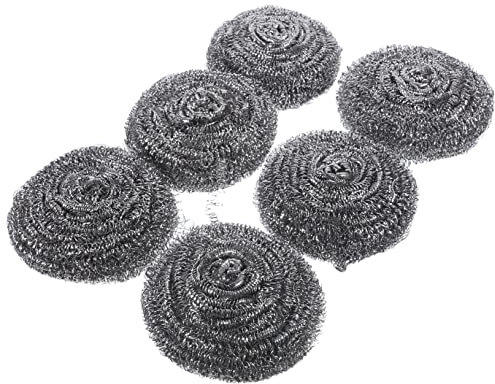 HONMEET 6pcs Metal Brush Steel Scrubbers Pan Cleaning Kitchen Cleaning Brush for Pot Washing Block