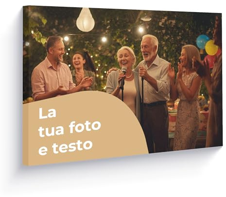 Cimpress Tela Personalizzata con Foto, 60 × 90 cm, personalizzabile con immagine o testo, decorazione da parete per casa o ufficio, artwork moderno, regalo fotografico personalizzato