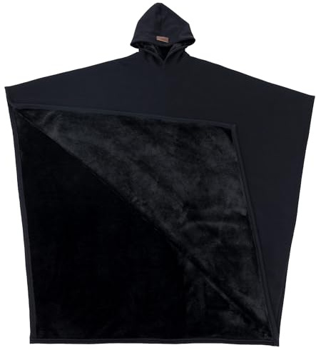 FREE THE SHEEP Eden Hoodie – Oversized Weighted Hoodie Cloak with Ultra-Soft Faux Fur Liner (Obsidian, 5'11 or Taller)