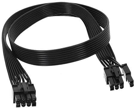 LEMLIN Cable de Alimentación PCIe 12 Pines, 67cm Cable Conector PSU a PCLE, Negro