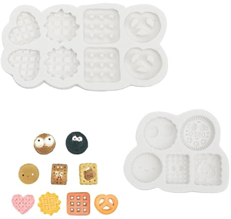 MUNTE 2 Piezas Silicone Muffin Pan Blanco, Molde de Silicona para Gofres, Molde Gorras Silicona Air Fryer, Contiene 9 Formas, Fáciles de Desmoldar, para Hacer Chocolates, Waffles, Galletas