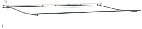 vidaXL Struttura della Tenda Antracite 600 × 350 cm Alluminio, Struttura in Alluminio per Riparo Esterno, Telaio Moderno per pergola, Copertura da Giardino Durevole, Design con Tenda Retrattile