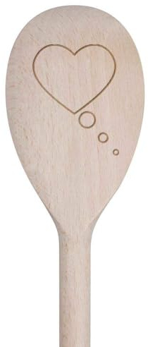Azeeda 30cm 'Thinking of You' Wooden Cooking Spoon (SO00027062)