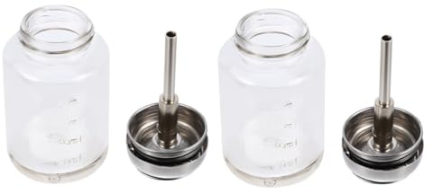 ADOCARN 2 pièces Flacons Verre Pressions Distributeurs Rechargeables Étanches pour Cosmétiques Bouteilles de Stockage Liquides Pratiques et Anti-volatilisation