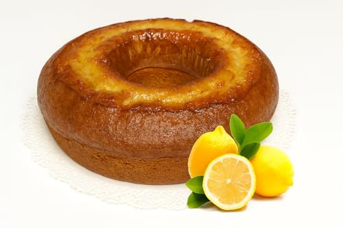 Ciambellone al Limone 2 kg Dolce da Forno Morbido e Profumato, Ideale per Colazioni, Merende, Dessert e Buffet – Grande Formato Familiare Perfetto per Feste e Condivisione