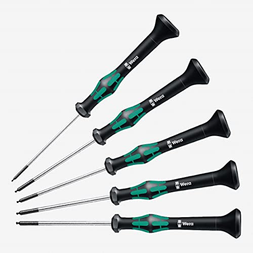 Wera 2052/5 Kraftform Micro Kugelkopf Sechskant metrisches Präzisions-Schraubendreher-Set