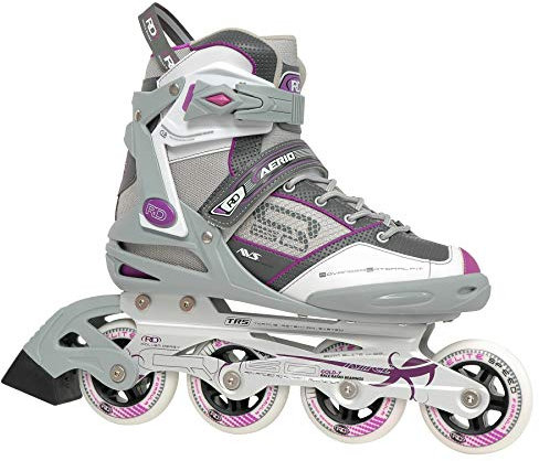 Roller Derby AERIO q-60 Damen Inline Skates, Mädchen Unisex Damen Herren Jungen, Grey/White/Purple