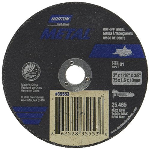 Norton Disques à tronçonner 7,6 cm X 1/40,6 cm X 3/20,3 cm – en métal de coupe (50/Box)