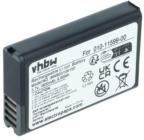 vhbw Batterie Compatible avec Garmin E1GR, E2GR VIRB Elite, Virb Elite, E1GR VIRB Elite, E2GR caméra vidéo caméscope (1800mAh, 3,7V, Li-ION)