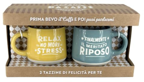 CLEARCO Tazzine da caffè personalizzate in scatola regalo - Pensione