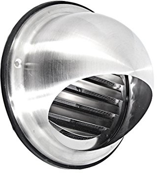 Intelmann Edelstahl Wetterschutzgitter Ø 200 Kugelform + Insektenschutzgitter (100 125 150 200)