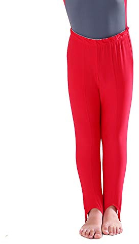 Mens and Boys Gymnastics Pants Leotard Youth Ballet Tights Stirrup Pants for Dance Yoga Practice Athletic Red