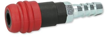 KS Tools 2 Stufen-Druckluftkupplung 999.9098 14,5mm I Druckluft Schnellkupplung mit Schlauchtülle & 2-Stufen Sicherheits-Lösefunktion I Selbstdichtend beim Kuppeln