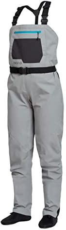 Orvis Clearwater Chest Waders for Women - Waterproof Fly Fishing Waders with Neoprene Booties, External Storage Pocket, Stone - L/Regular