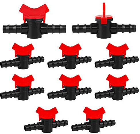 Tuyau Vanne d'irrigation 10 Pcs Robinet D'arrêt Raccord en Plastique Vanne d'arrêt plastique La vanne d'arrêt du tuyau d'eau pour L'irrigation Agricole de Jardin de Patio, Contrôle de Vanne d'eau