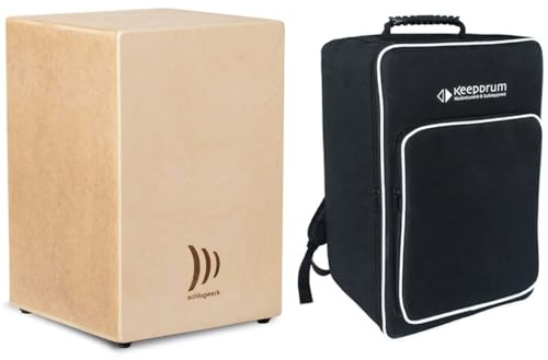 Schlagwerk CBA10S Cajon Schnell-Bausatz zum selber zusammen-bauen + keepdrum Rucksack-Tasche