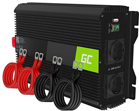 Green Cell 3000W/6000W 12V a 220V/230V Onda sinusoidal modificada Inversor de Corriente DC AC Power Inverter Transformador de Voltaje para Coche Camion con Puerto USB