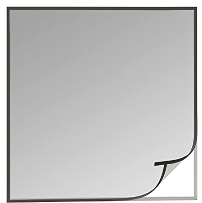 Windhager Sonnenschutz OPEN-UP Fliegengitter, Moskitonetz für Fenster, Insektenschutz, Fliegennetz, Hitzeschutz Fenster, inkl. Klett- und Flauschband, 130 x 150cm, anthrazit