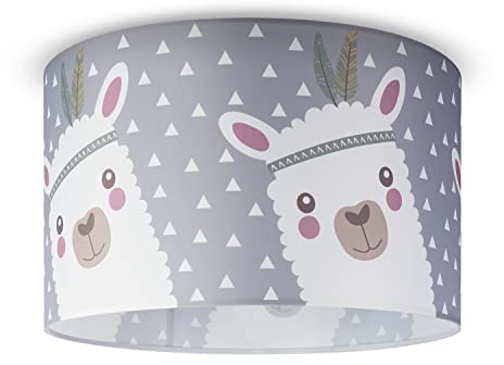 Paco Home Deckenlampe Kinderzimmer Deckenleuchte Babyzimmer Jungen Mädchen E27 Lama Alpaka