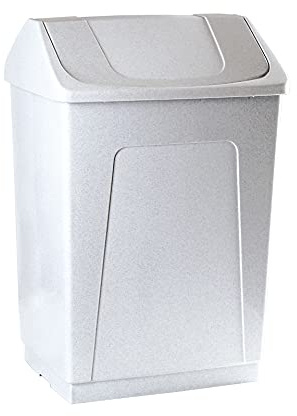 Papelera 55 litros granito con tapa basculante, diseño rectangular y fácil de limpiar para cocina y hogar | Denox