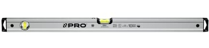 PRO600 Wasserwaage mit magneten 80cm Eloxiert - Die Härte 9 auf der Mohs Skala - Ergonomischen Profil und ERS+ (Easy Reading System) Anti Shock Absorber Endkappen - Farbe Silber