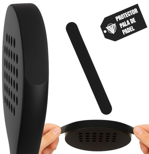 Protecteur de raquette de padel noir avec finition rugueuse pour une meilleure protection + autocollant padel inclus 35 x 370 mm