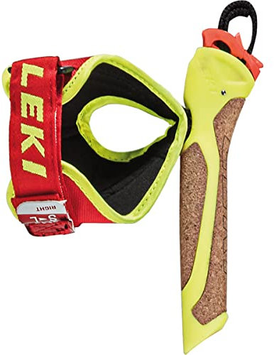 LEKI Nordic Strap Fix Griffe, neongelb-Kork, XS-S