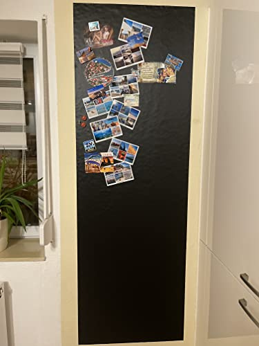 Tafelfolie magnetisch | Meterware Farbe: schwarz | 40 Größen | beschreibbar, abwischbar, magnetisch | KreideTafel Folie Magnet | selbstklebend stark | für Hoch- und Querformat (150x50cm)