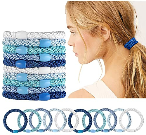 Elastische Haargummis Mädchen, Geflochtener Keine Pull oder Beschädigung Pferdeschwanz Halter, ohne Metall Elastisch Haarbänder für Damen & Mädchen Dickes und Lockiges Haar (20 Stück)