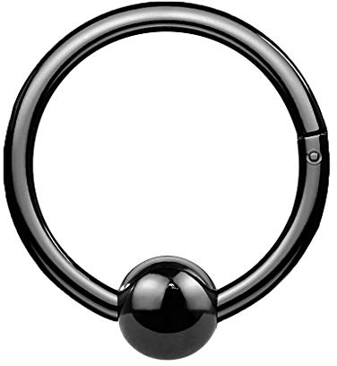 Piercingfaktor Titan Septum Piercing Clicker Nase Ohr Segment Ring Scharnier mit Kugel