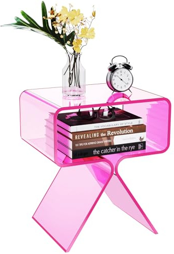 solaround Acryl Beistelltisch, 39 x 30 x 45 cm, Rosa